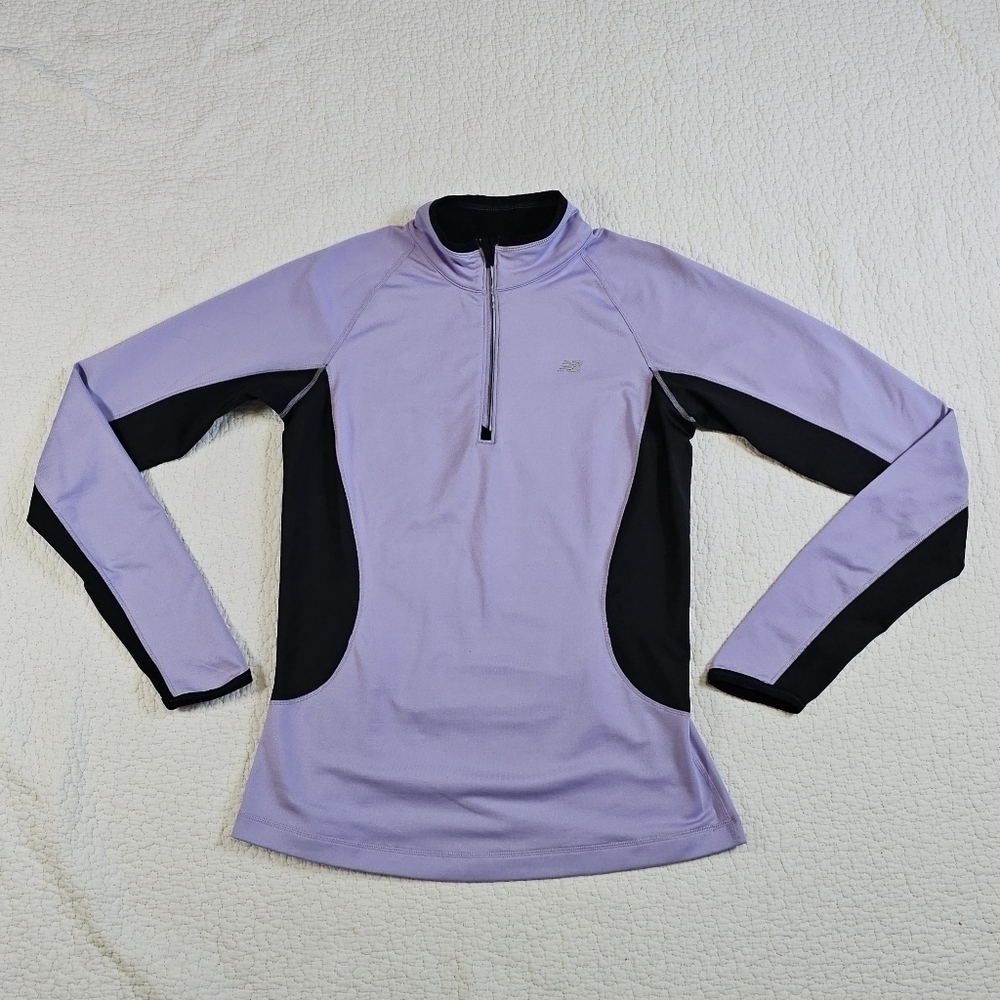 New Balance Half Zip Pullover Running Top In Lavender Purple